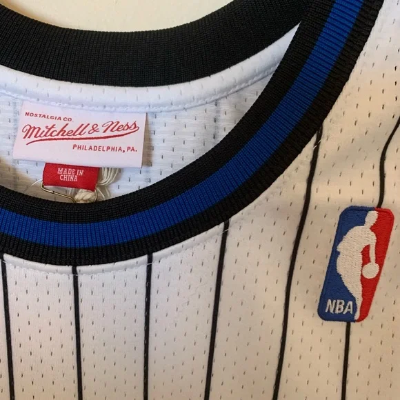 Mitchell & Ness Orlando Magic White and Blue Authentic Jersey size L/44